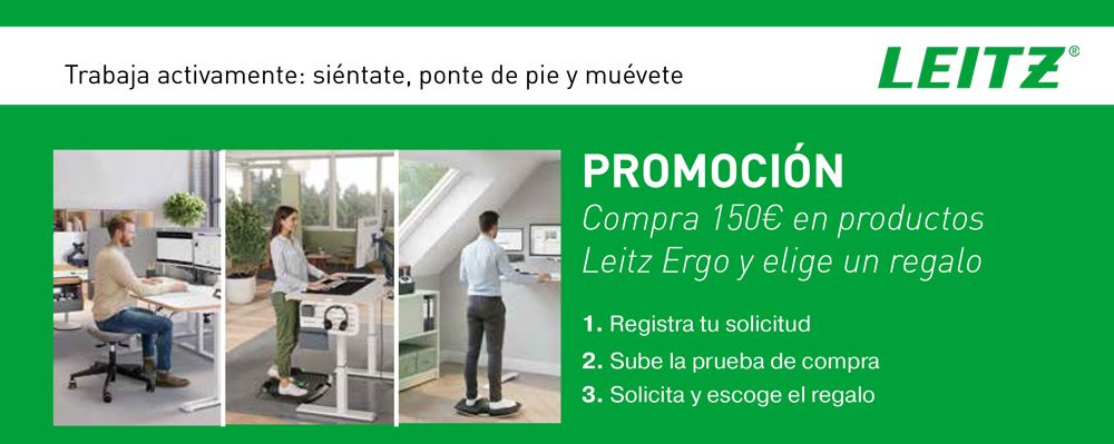 Trabaja de forma activa - Conecta aquí con Leitz para conocer las bases de la promoción